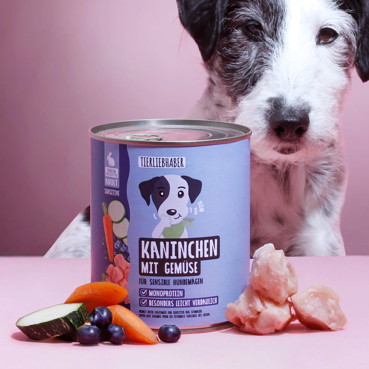 Nassfutter Kaninchen mit Gemüse 800g
