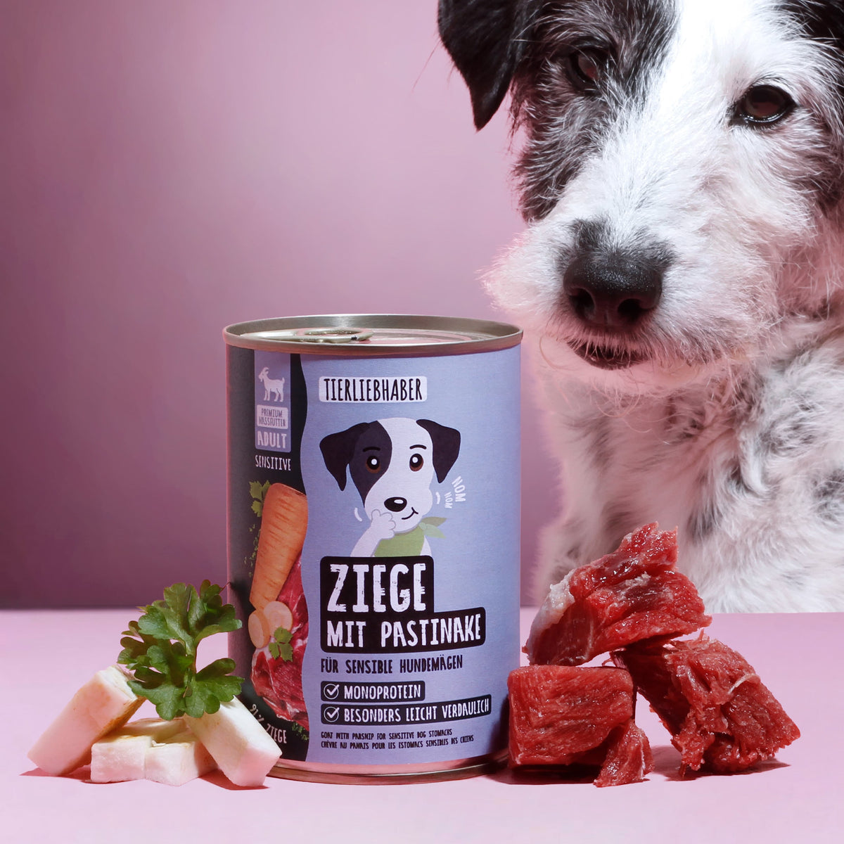 Nassfutter Ziege mit Pastinake 400g