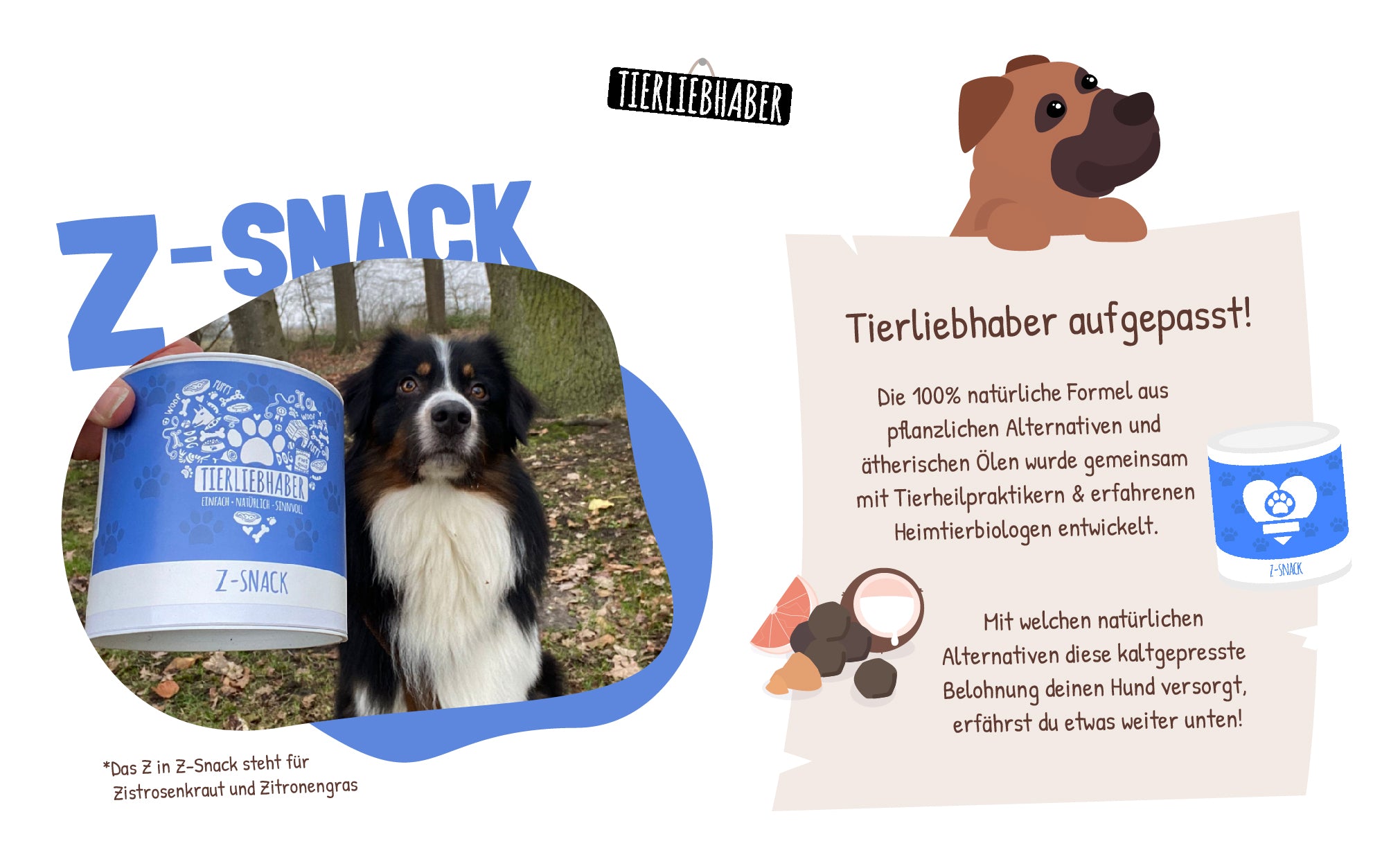 Von Tierheilpraktikern entwickelte Natur-Formel für deinen Hund.
