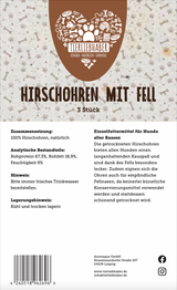 Hirschohren mit Fell (1-3 Stück)