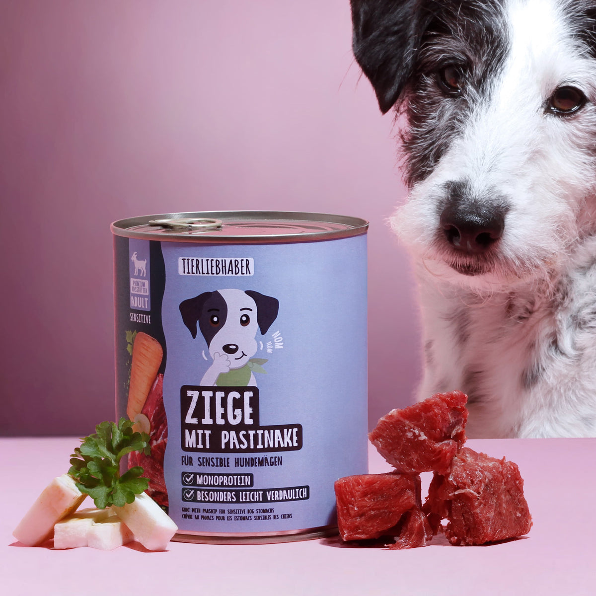 Nassfutter Ziege mit Pastinake 800g
