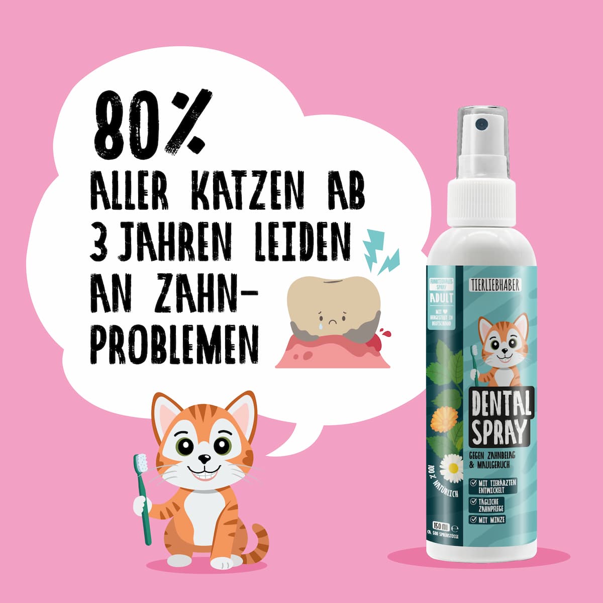So einfach sorgt das Dentalspray für gesunde Zähne: