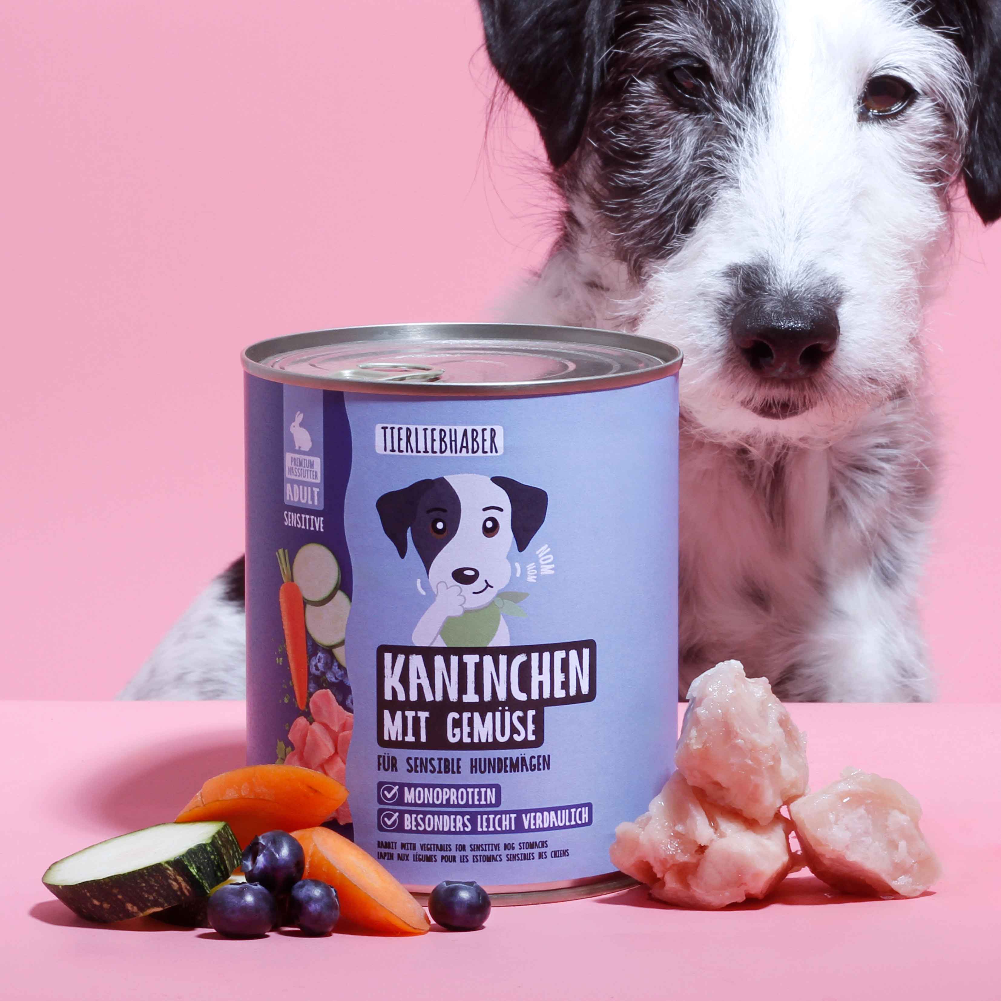 Nassfutter Kaninchen mit Gemüse 800g