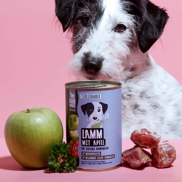 Nassfutter Lamm mit Apfel 400g