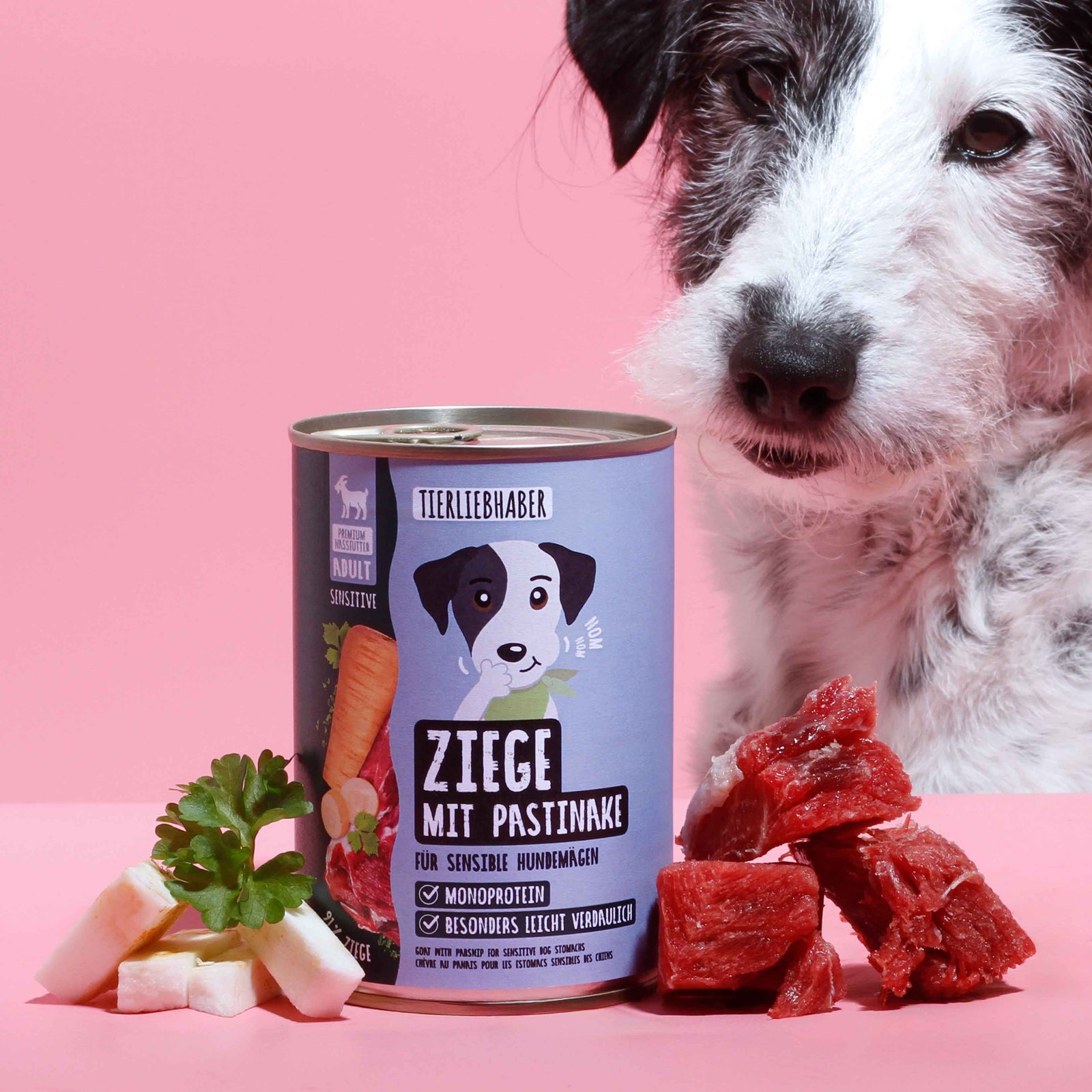 Nassfutter Ziege mit Pastinake 400g 400g