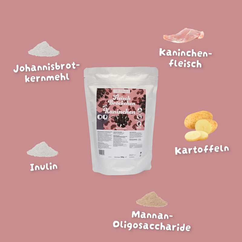 Fleischbröckchen mit Kaninchen & Kartoffeln